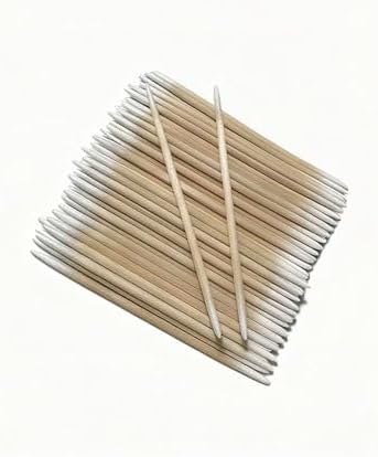 Close up of double ended precision cotton tips