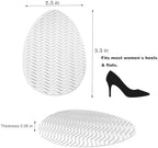 Textured rubber shoe sole protectors for high heel stability