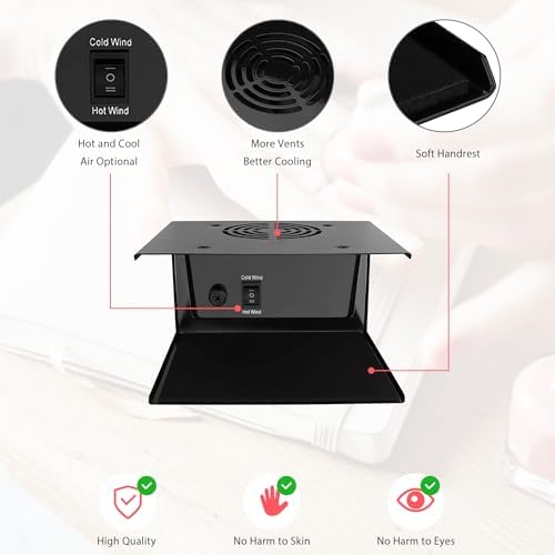 Side profile of Qutuni air nail dryer for salon
