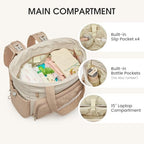 G4Free travel nappy bag interior compartment with laptop sleeve