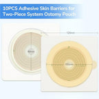 Hydrocolloid medical dressing skin barrier for ostomy bags ten count box contents