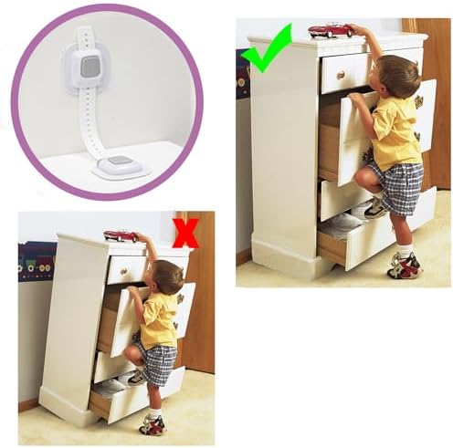 NestGuard safety anchor system installed on a wooden playroom bookshelf without drilling holes.