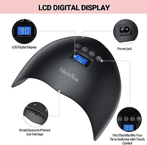Back view of MelodySusie 48W professional nail dryer