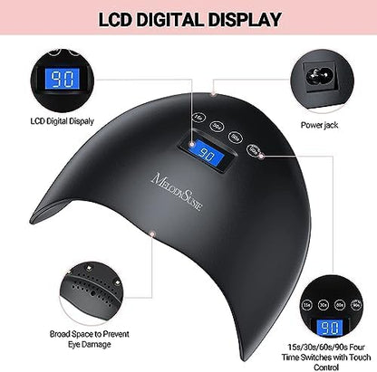 Back view of MelodySusie 48W professional nail dryer
