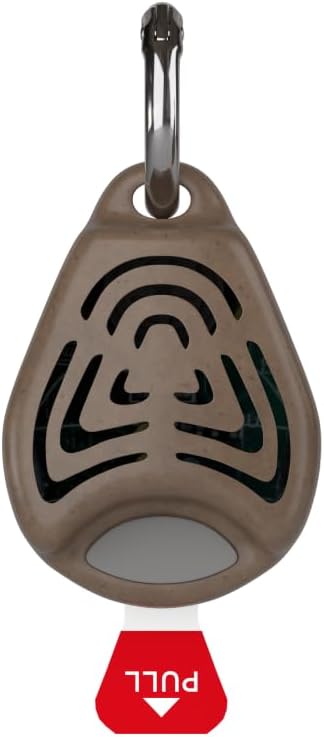 Tickless EcoPet brown repellent device attached to dog collar