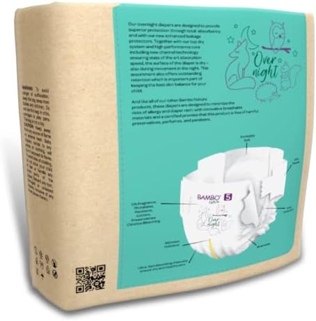 Hypoallergenic chlorine free overnight baby diapers for sensitive skin