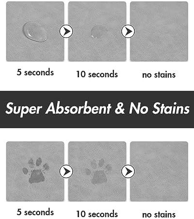 MontVoo Absorbent Dog Feeding Mat non slip rubber bottom