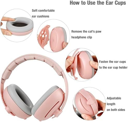 Side profile of PandaEar baby ear muffs with soft padding