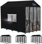 SIRUITON 600D Oxford fabric waterproof dog kennel cover with transparent window