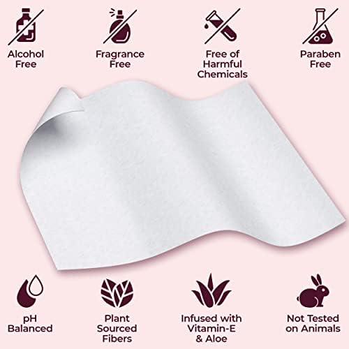 Aloe Vera and Vitamin E infused feminine wet tissue for sensitive skin