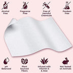 Aloe Vera and Vitamin E infused feminine wet tissue for sensitive skin