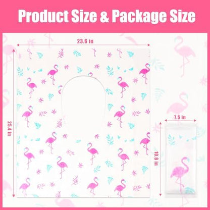 Individually wrapped travel pack of hygienic disposable toilet covers alongside a diaper bag