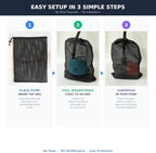 Giantree heavy duty nylon storage sack being used as a breathable mesh pouch for outdoor gear.