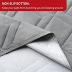 Anti slip silica gel backing detail of Moonsea waterproof couch cover for dogs.