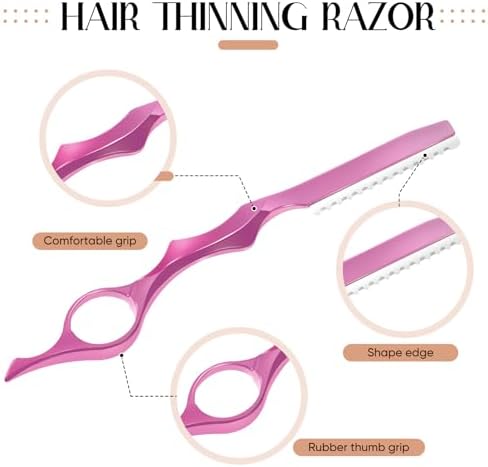 Ten pack replacement stainless steel cutting blades included in Mudder hair thinning kit