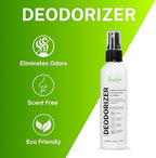 Scent-free odor eliminator spray for leather and suede sneaker care.