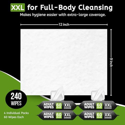 Morning Star hypoallergenic adult wipes packaging back label containing safety information and usage directions.
