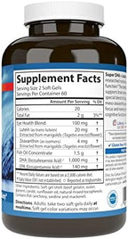 Carlson Super DHA Plus Lutein supplement bottle nutrition label