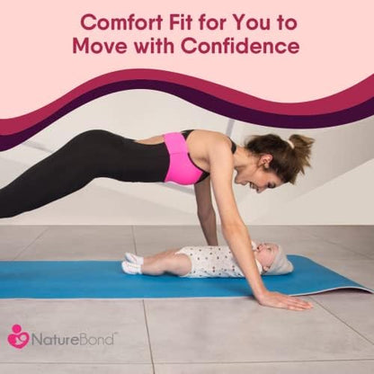 NatureBond nursing pads inside a nursing bra for discreet fit
