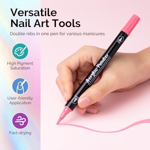 Artist using MelodySusie nail art pen for detailed manicure
