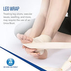 Close up view of the foil wrapped Dynarex Unna Boot Bandage showing exact dimensions.