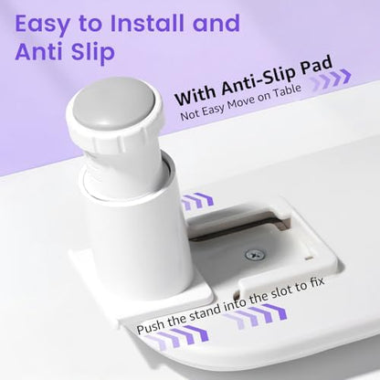 Side view of Quaferen height adjustable nail support stand