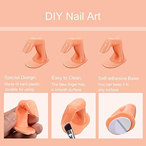 Blulu fake fingers for gel nail art practice on display