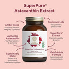 Pure Synergy organic astaxanthin vegan capsules close up view