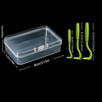 Close up of portable plastic tick removal tool for cats and dogs