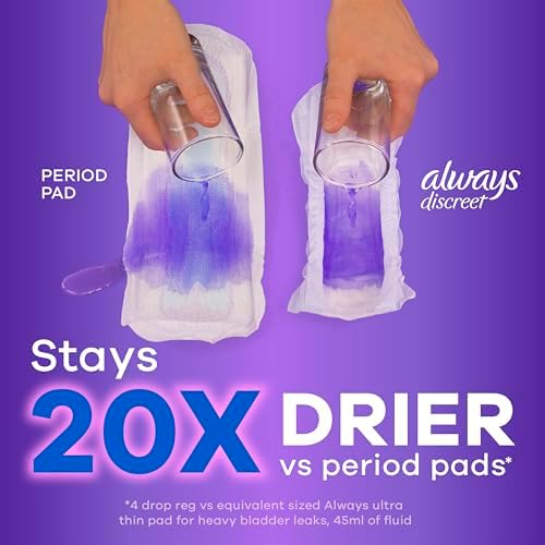 Authentic USA imported Always Discreet women pads for bladder control packaging back