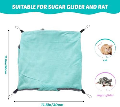 LYART multi level sleeping pouch for sugar gliders in mint colorway
