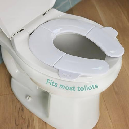 Frida Baby Fold-and-Go Portable Potty Seat for Toilet, Foldable Travel Potty Seat for Toddler, Fits Round & Oval Toilets, Non-Slip Base, Handles, Includes Free Travel Bag - Image 3