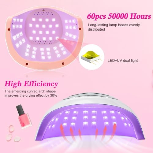 Wisdompark 268W gel nail light overhead view focusing on the four touch timer control buttons