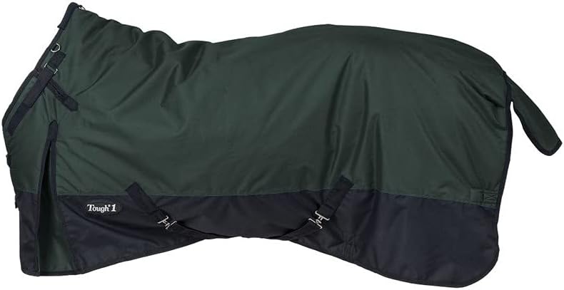 Tough1 turnout apparel displaying the heavy duty shoulder gussets for mobility.