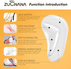 Soft gel arch support pads in black beige and transparent colors for shoes