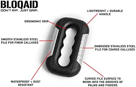 Close up of BloQaid callus tool showing the professional abrasive surface
