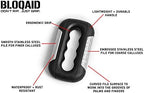 Close up of BloQaid callus tool showing the professional abrasive surface
