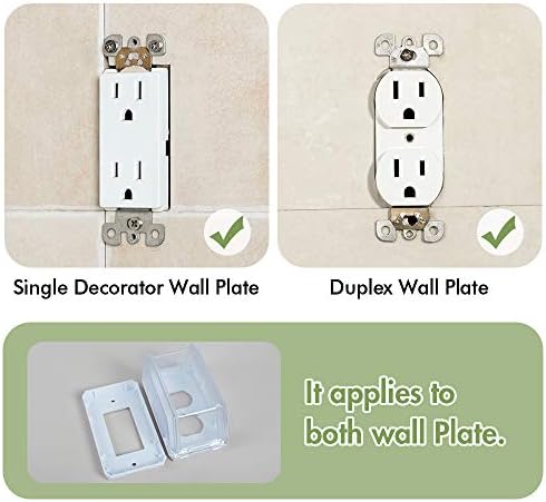 Eudemon childproof outlet cover box showing double-button release mechanism