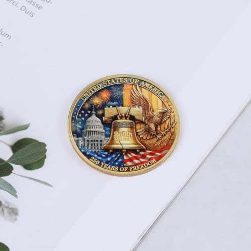 Premium metal patriotic challenge coin for history collectors and display shelves