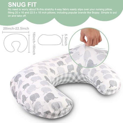 Close up of the 21.2-inch zipper on Runhike nursing pillow cover