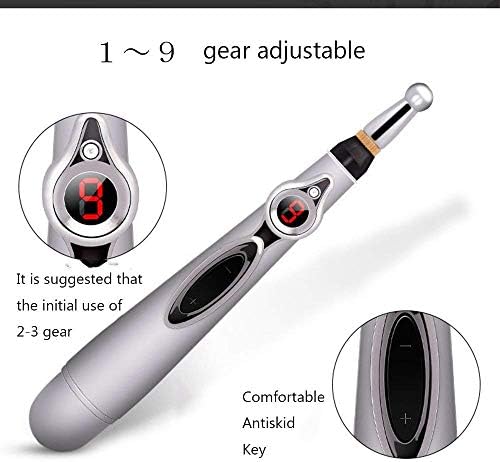 Acupuncture pen with three interchangeable massage heads for pain therapy