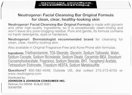 Hypoallergenic face wash bar removes oil and impurities without stripping skin