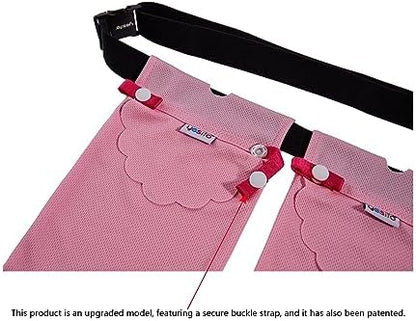 Blue open-mesh shower lanyard bag designed for safe post-operative bathing support