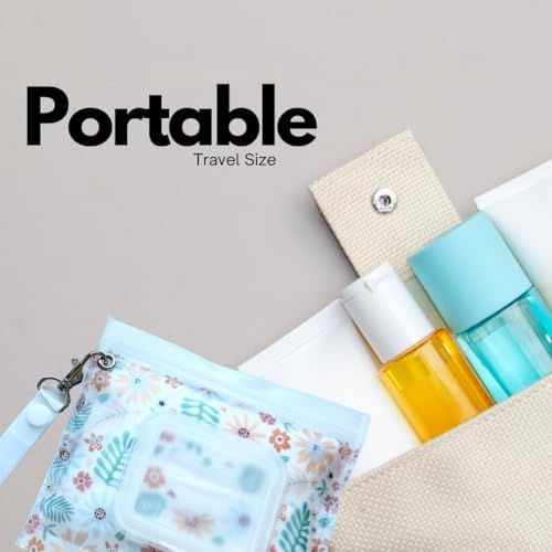 Orchid Hearts travel wipe container showing zipper closure