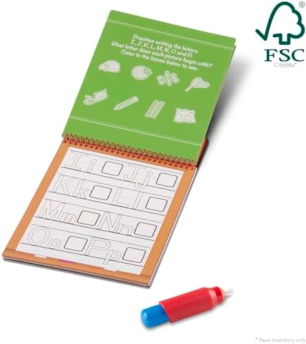 The travel friendly water reveal coloring book showcasing the integrated pen storage slot.
