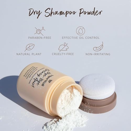 VigorWell bye-bye greasy hair mattifying powder texture close-up showcasing the finely milled oil absorbing ingredients