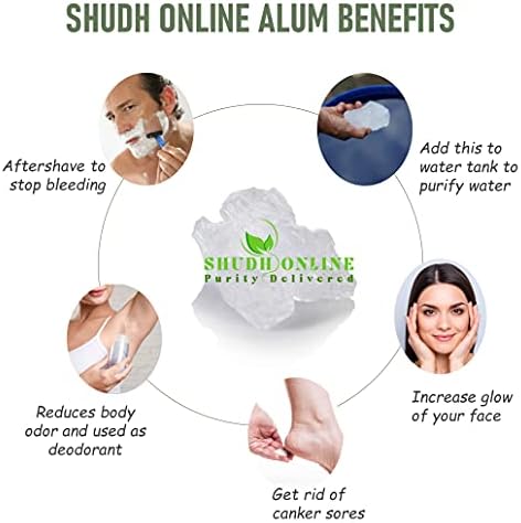 Natural alum stone powder used as an antiseptic for shaving cuts