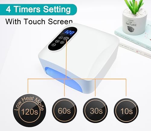 Portable 72W nail curing lamp with 4 timer settings