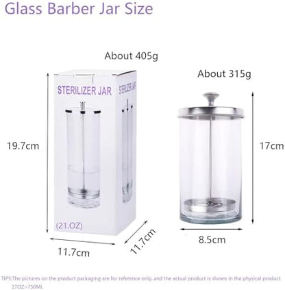 GoLashFun sterilizer jar with removable stainless steel basket