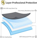 Accompagner eco friendly training pad being placed inside a pet crate for leak protection.